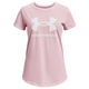 Under Armour Sportstyle Graphic Short Sleeve Shirt - Girls' - Pink Sugar / White.jpg