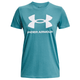 Under Armour Sportstyle Graphic Short Sleeve T-Shirt - Women's - Glacier Blue / White.jpg