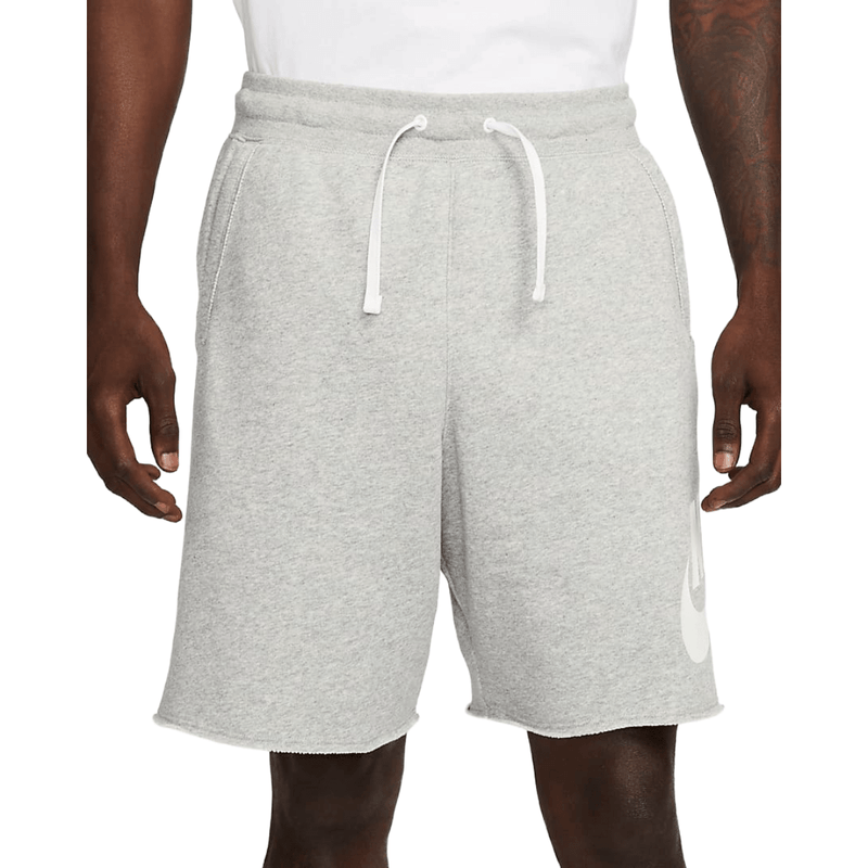 Nike-Club-Alumni-French-Terry-Short---Men-s---Dark-Grey-Heather---White---White