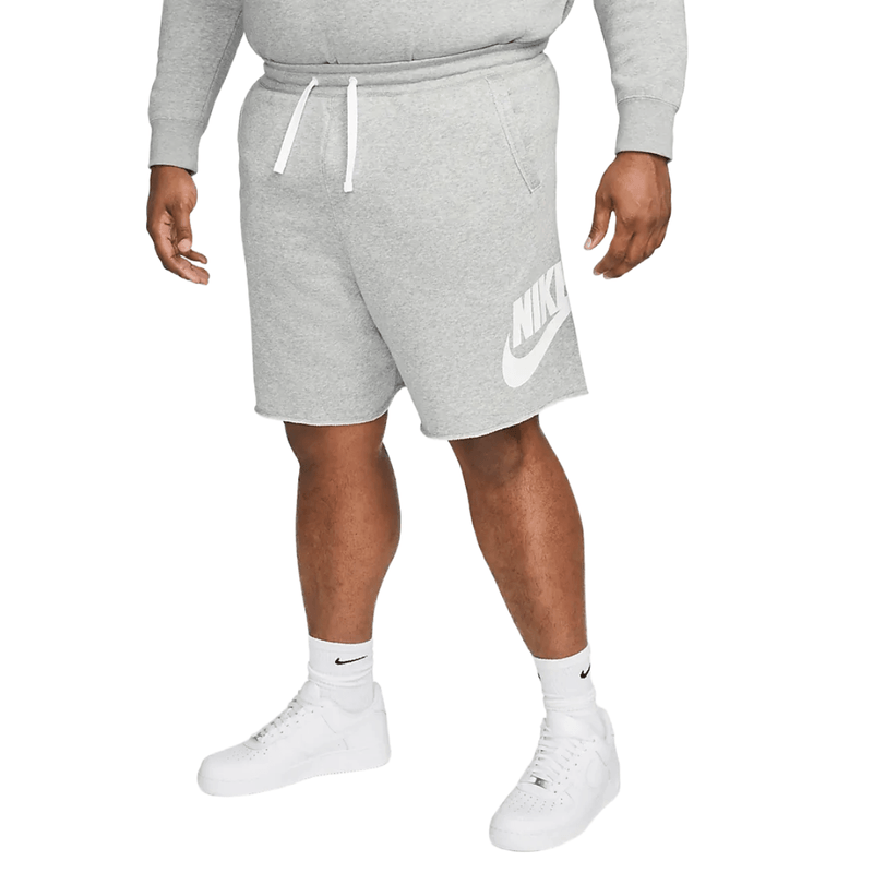 Nike-Club-Alumni-French-Terry-Short---Men-s---Dark-Grey-Heather---White---White