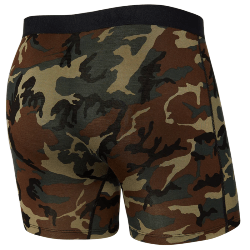 Men's quick-drying SAXX VIBE Boxer Briefs - camouflage black. Black, BRANDS \ SAXX \ BOXER SHORTS