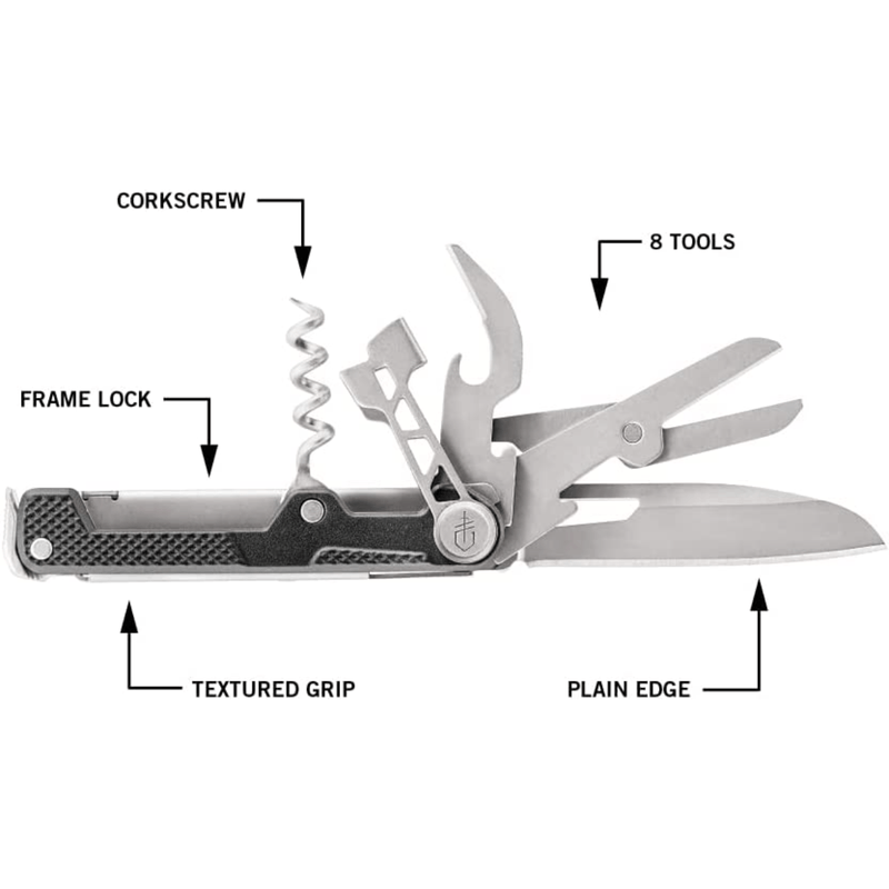 Gerber Pocket Knife MultiTool with Cork Screw