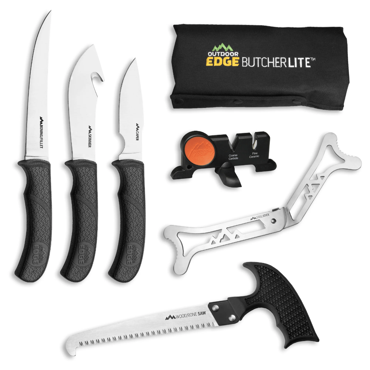 Outdoor Edge ButcherLite Game Processing Kit - Black 4.25"