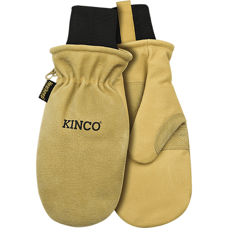 Kinco Lined Heavy-duty Premium Grain & Suede Pigskin Ski Mitt W/ Omni-Cuff - Men's - Wheat.jpg