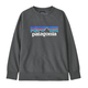 Patagonia Lightweight Crew Sweatshirt - Kids' - P-6 Logo / Forge Grey.jpg