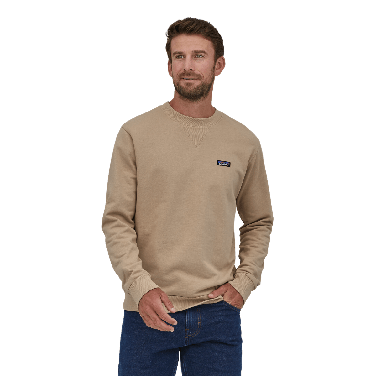 Men's Patagonia Unisex Regenerative Organic Certified Cotton Crewneck  Sweatshirt Dusky Brown with Logo