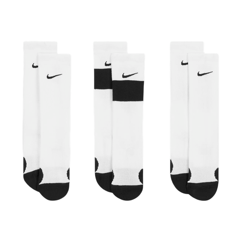 Nike Elite Basketball Crew Sock (3 Pack)  - Youth - White / Black.jpg