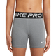 Nike Pro Short - Girls' - Carbon Heather / White.jpg