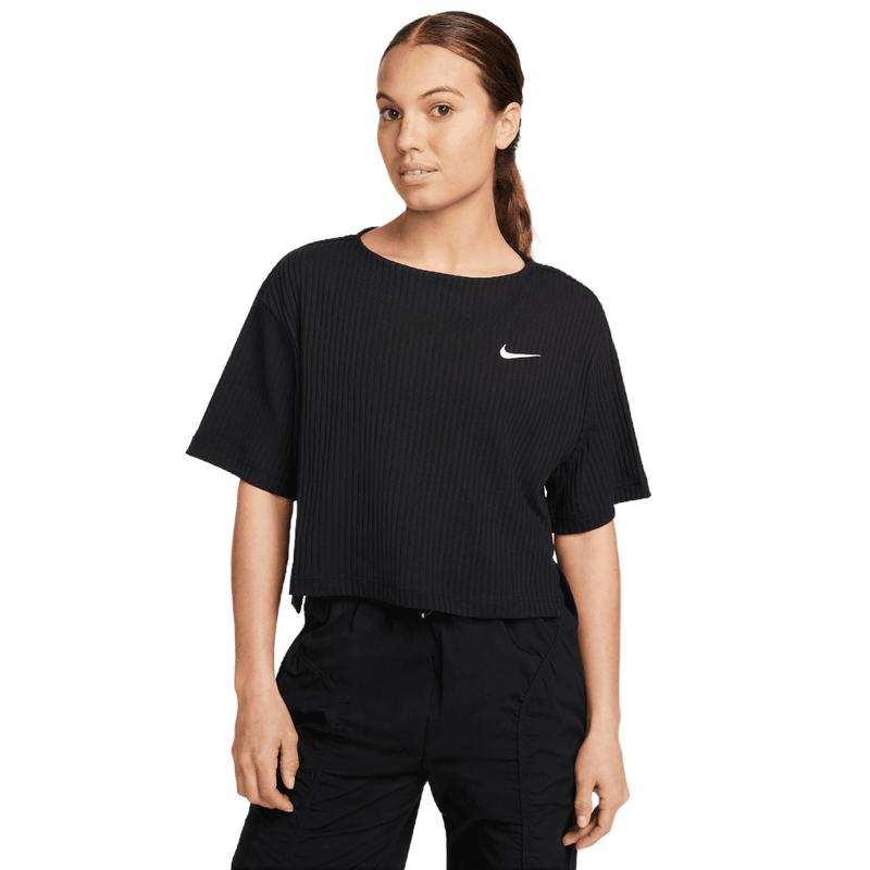 Nike Sportswear Ribbed Jersey Short Sleeve Top - Women's