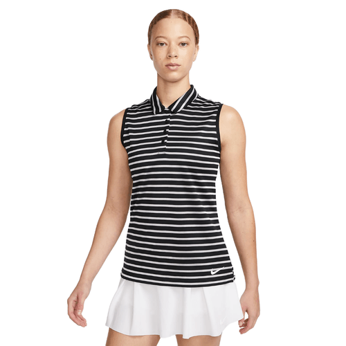 Nike Dri-FIT Victory Striped Sleeveless Golf Polo - Women's