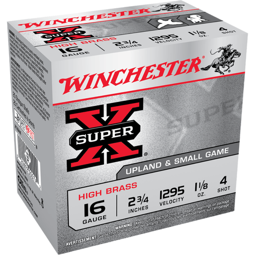 Winchester Super-X 16 Gauge 4 Shot 2.75 Inch Ammunition 25 Rounds