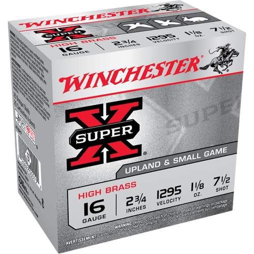 Winchester Super-X 16 Gauge 7.5 Shot 2.75 Inch Ammunition 25 Rounds