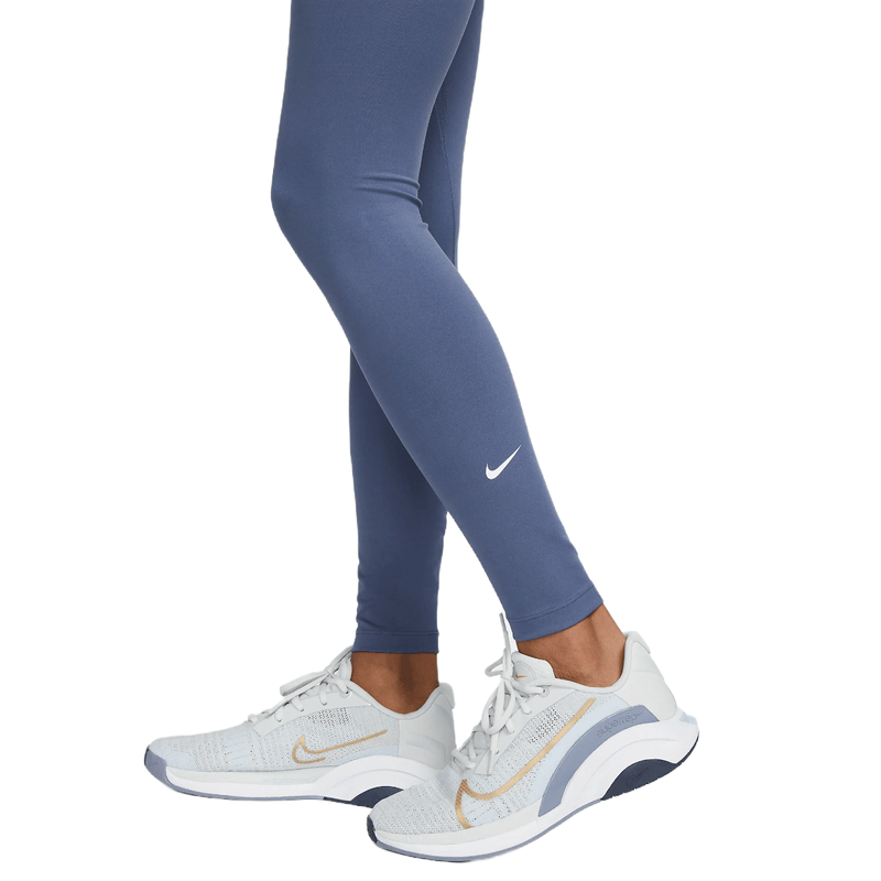 Nike Dri Fit One Mid Rise Legging in Diffused Blue