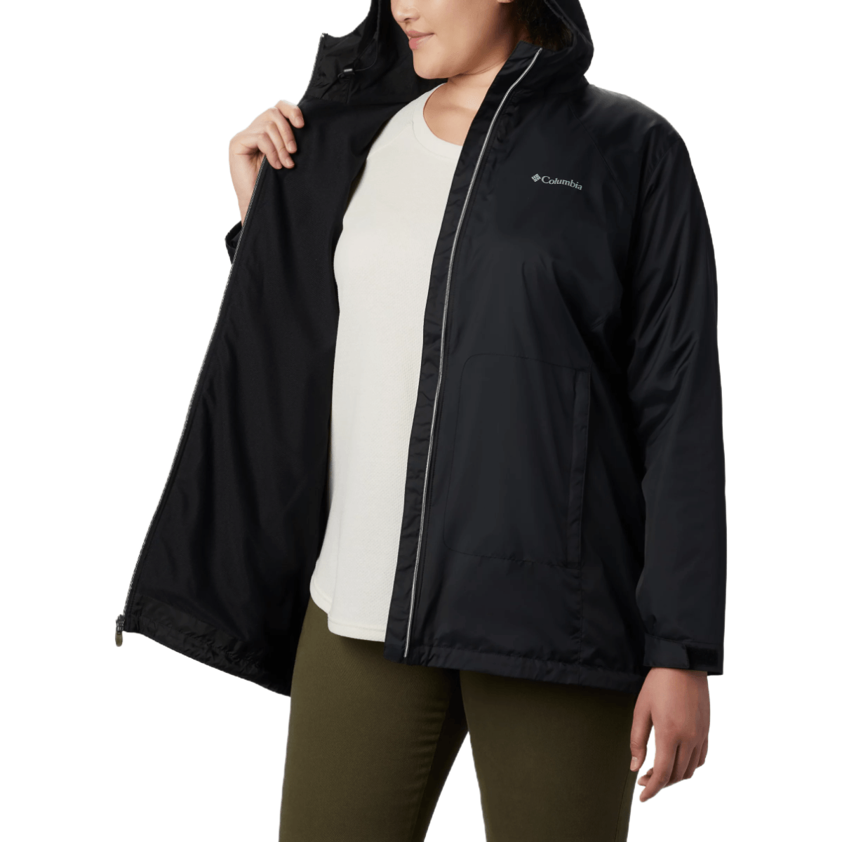 Columbia Switchback Lined Long Rain Jacket - Plus Size - Women's ...