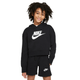 Nike Sportswear Club French Terry Cropped Hoodie - Girls' - Black / White.jpg