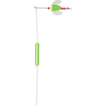 Worden's Spin N Glo Bottom Walker, 1-1/2 oz, Flame Chartreuse