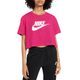 Nike Sportswear Essential Cropped Logo T-Shirt - Women's - Fireberry.jpg