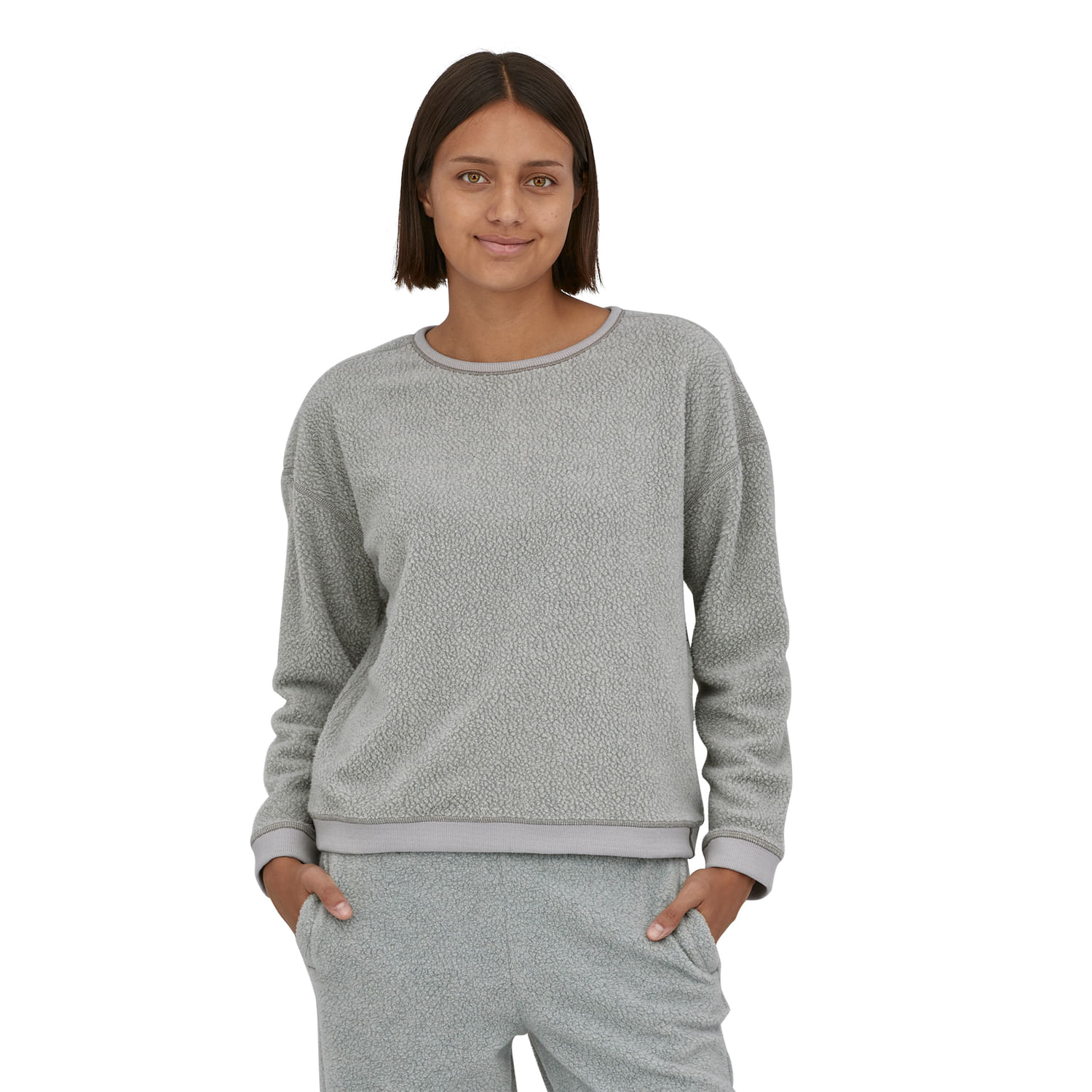 Patagonia Recycled Wool Crewneck Sweater - Women's Salt Grey L