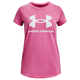 Under Armour Sportstyle Graphic Short-Sleeve Shirt - Girls' - Pink Edge / White.jpg