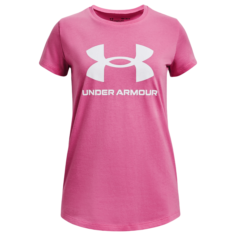 Under-Armour-Sportstyle-Graphic-Short-Sleeve-Shirt---Girls----Pink-Edge---White.jpg