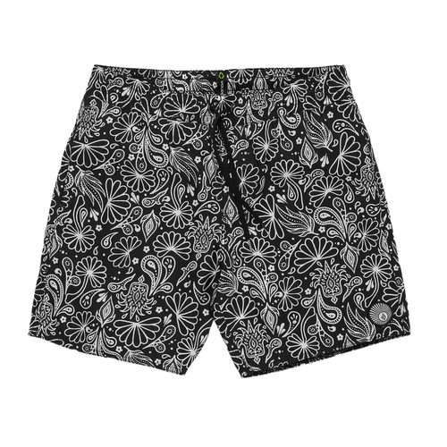 Volcom Center Print Elastic Waist Trunk