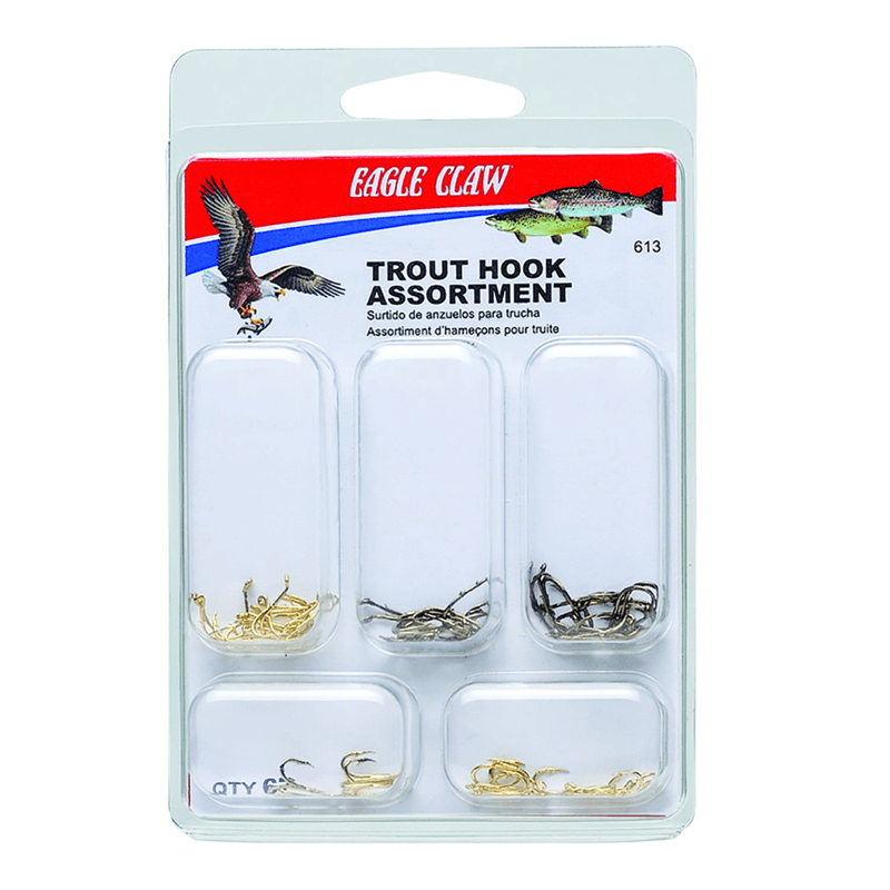 Eagle Claw Assortiment de 67 hameçons truites