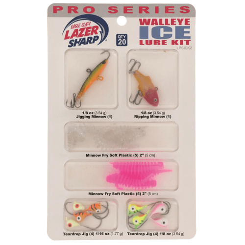 Eagle Claw Lazer Sharp Pro Series Walleye Ice Kit