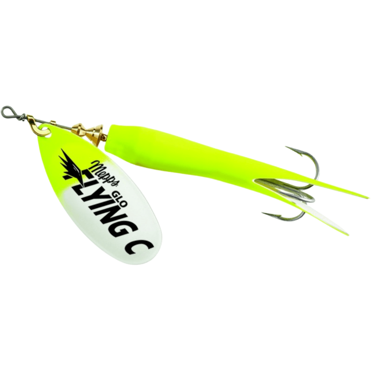 Mepps Flying C Spinner w/ Single & Treble Hook - 5/8 oz Hot Chart / Hot Chart 5/8 oz