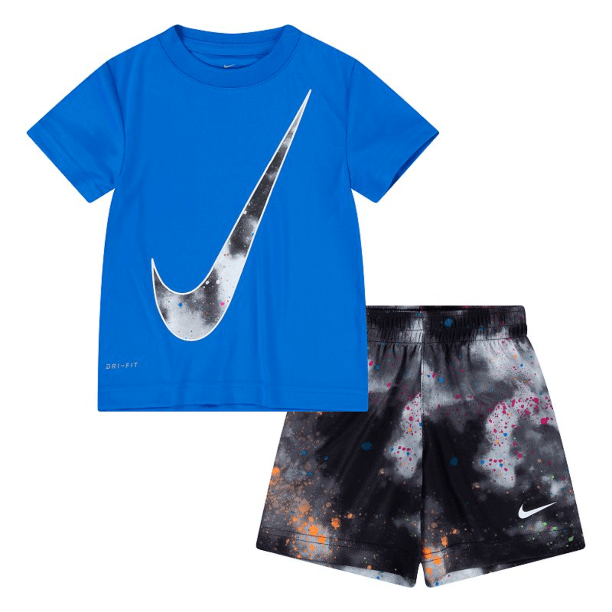 Nike Dri FIT Tie Dye Graphic Tee Mesh Short Set Toddler Als