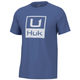 Huk Stacked Logo T-Shirt - Men's - Wedgewood.jpg