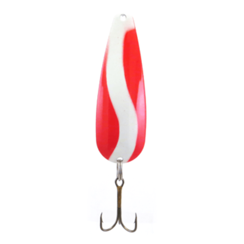 Double x Tackle Pot O Gold Spoon - Red/White Stripe