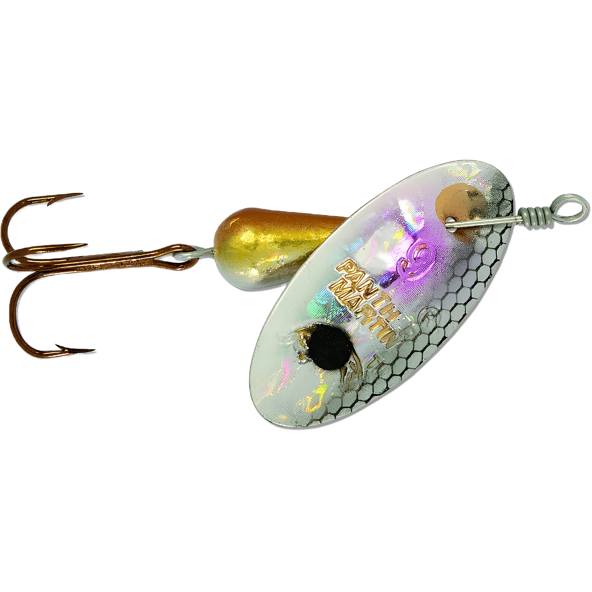 Panther Martin Holographic Spinner, Silver & Gold