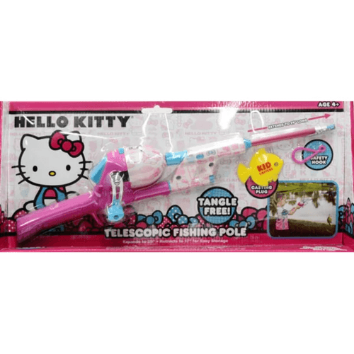 Kid Casters Hello Kitty Teloscopic Fishing Rod And Reel Combo