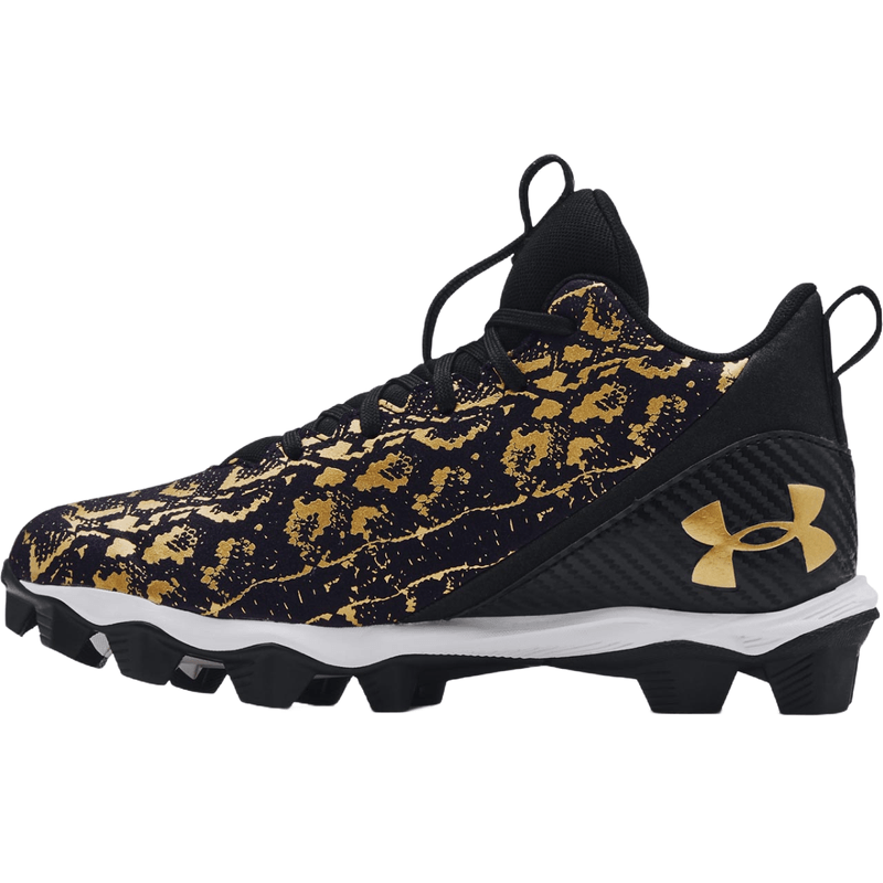 Black and yellow hotsell under armour football cleats