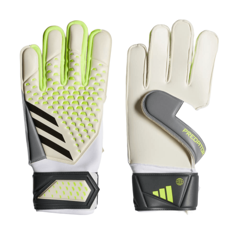 adidas Predator League Goalkeeper Gloves - White, Lucid Lemon