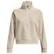 Under Armour Rival Fleece 1/2 Zip Jacket - Women's - Oatmeal Light Heather / White.jpg