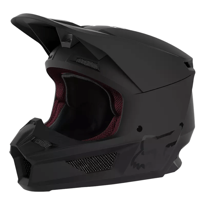 Fox V1 Core Matte Black Helmet - Youth - Bobwards.com