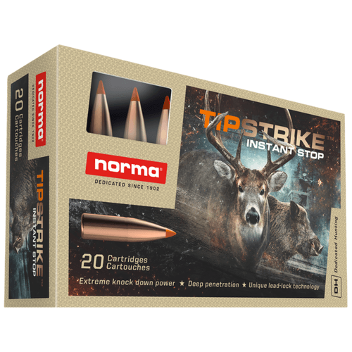 Norma Ammunition Evostrike 6.5 Creedmoor 140 Grain Tipstrike Ammunition 20 Rounds