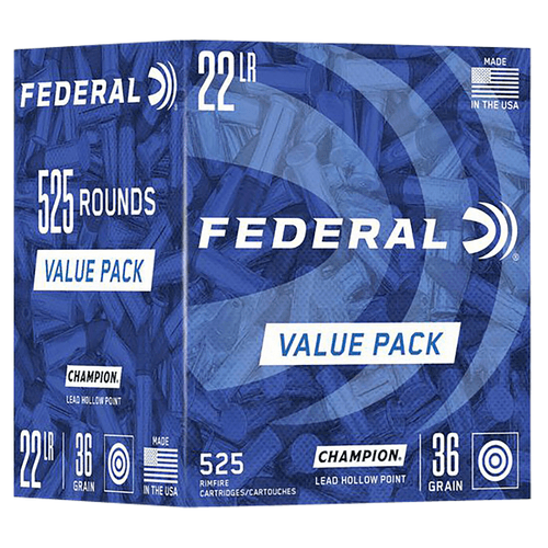 Vista Outdoor Federal 22 LR 36 Grain LHP Ammunition 525 Rounds