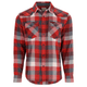 Simms Santee Flannel Long Sleeve Shirt - Men's - Auburn Red / Slate Buffalo Check.jpg
