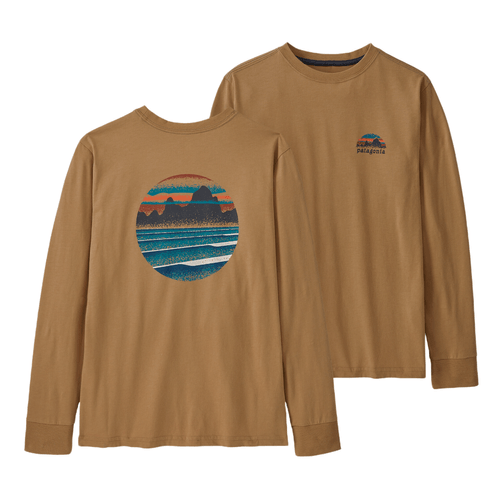 Patagonia Long-Sleeved Regenerative Organic Certified Cotton Skyline Stencil T-Shirt - Youth