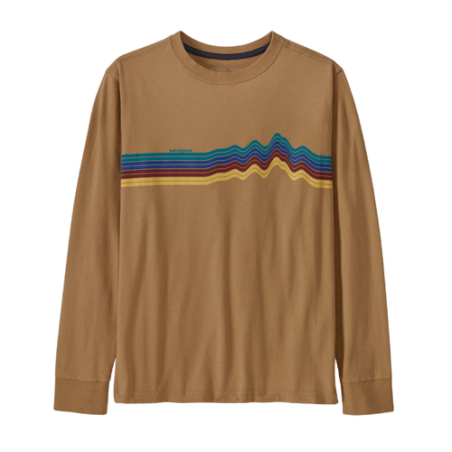 Patagonia Long-Sleeved Regenerative Organic Certified Cotton Ridge Rise Stripe T-Shirt - Youth