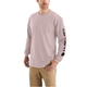 Carhartt Loose Fit Heavyweight Long-Sleeve Logo Sleeve Graphic T-Shirt - Men's - Mink.jpg