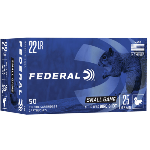 Federal #12 Shot Game-Shok 22 Long Rifle 25 Grain Bird Shot Ammunition 50 Rounds