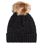 Roxy Blizzard Pom-Pom Beanie - Girls' - TRUE BLACK.jpg