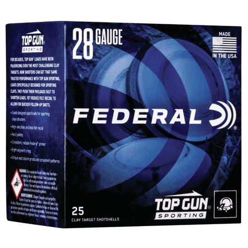 FEDERA TOP GUN SPORTING 28 GAUGE 8 SHOT 2.75 inch AMMO 25 ROUNDS