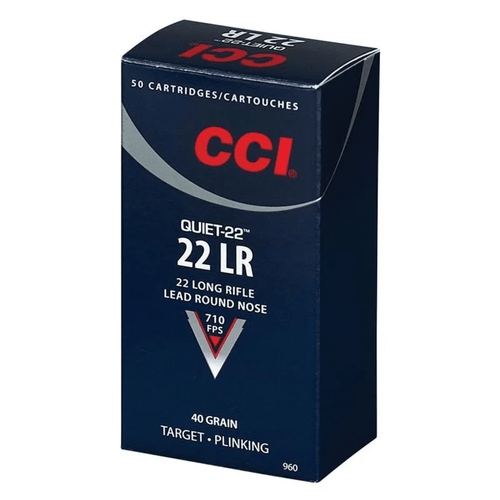 CCI Quiet-22 22 Long Rifle 40 Grain LRN Ammunition 50 Rounds