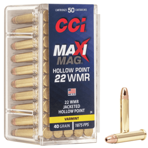 CCI Maxi-Mag 22 WMR 40 Grain JHP Ammunition 50 Rounds