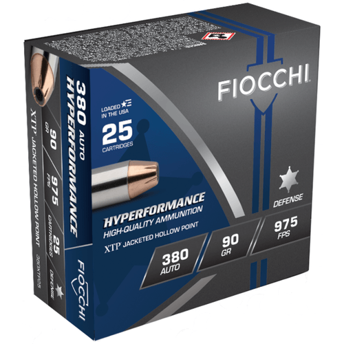 Fiocchi Extrema 380 ACP 90 Grain XTPHP Ammunition 25 Rounds