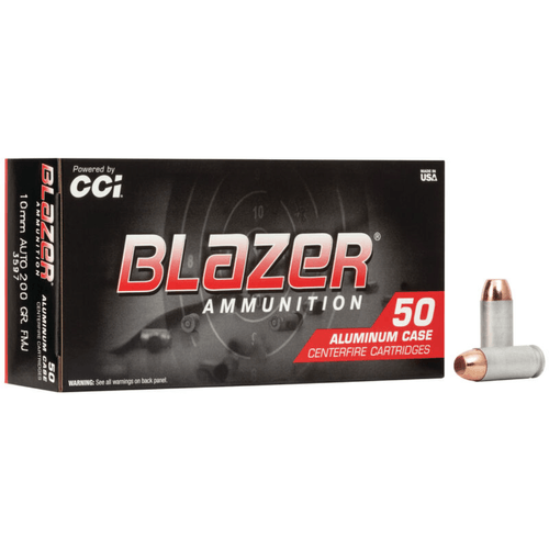 CCI Blazer 10mm 200 Grain FMJ Ammunition 50 Rounds